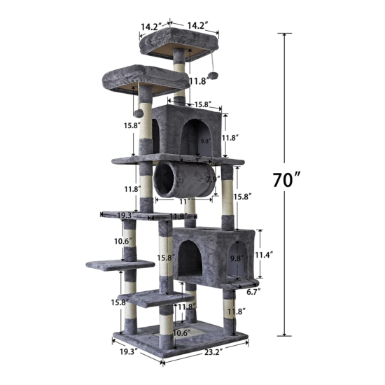 Multi-Level Cat Tree New Play House Climber Activities Centre Tower Scratching image {2}