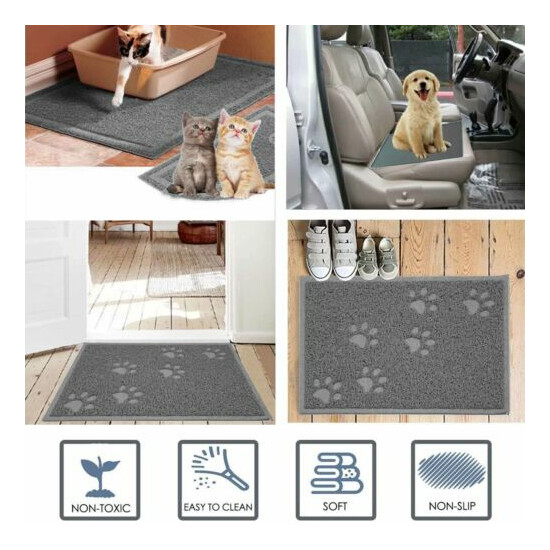 Double-Layer Waterproof Cat Dog Litter Box Mat Trapper Pet Pad Foam Rug 40x30cm image {4}