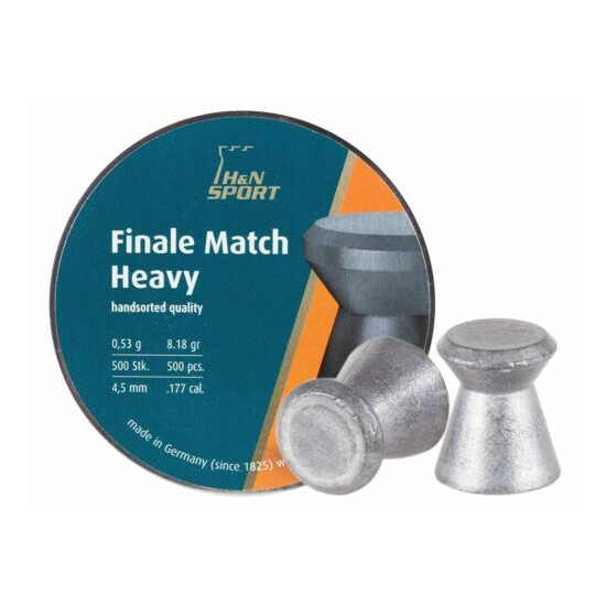 H&N Sport Finale Match Heavy .177 Cal 8.18gr. 4.50mm. 500ct. Pro-Grade Accuracy~ Thumb {1}