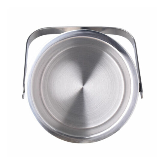 1.3L Stainless Steel Ice Bucket Ice Cube Container Double-walled Insulation  image {6}