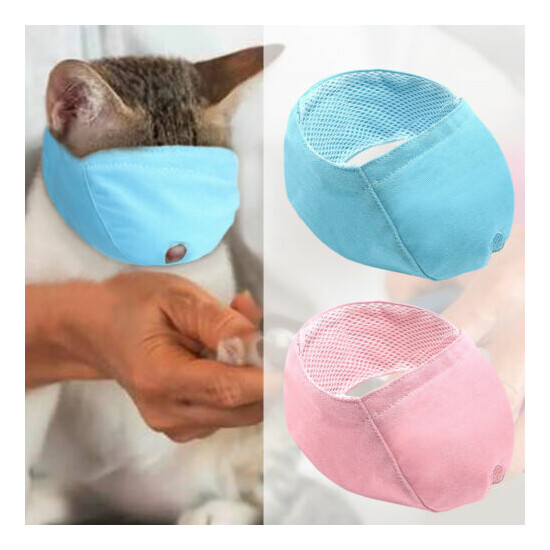 Breathable Cat Muzzle Cat Bathing Hood Cat Grooming Supplies for Cat Kitten XS-S image {1}