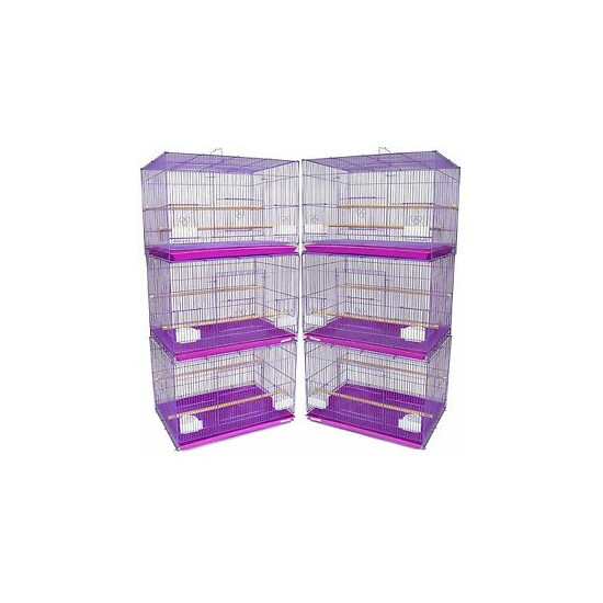 Lot of 6 Lavender Aviary Canary Breeding Breeder Bird Cages 24x16x16"H --257 image {1}