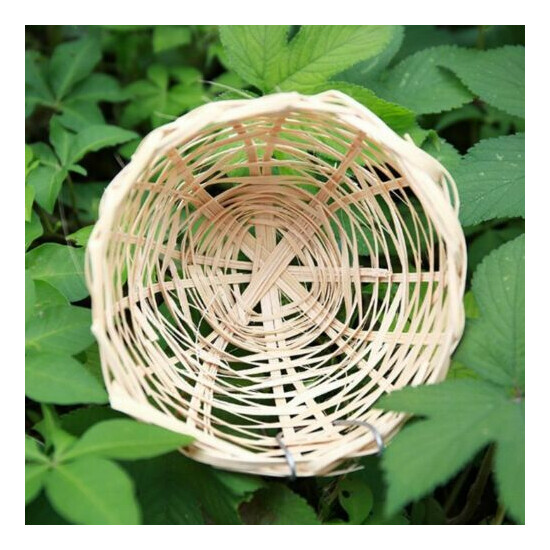 Handwoven Bamboo Bird Nest Cage House Hatching Breeding Cave for Parrot Canary  image {4}