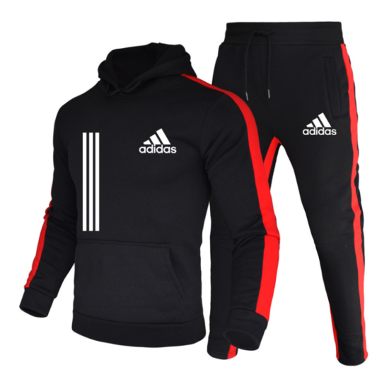 Hoodies + Sweatpants Track Suit Comfy Jogging outdoor Sportswear Gym Casual Mens image {8}