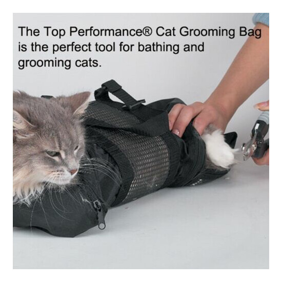 Top Performance Cat Grooming Nail Clip Bath Bag NO BITE SCRATCH Restraint*SMALL image {2}