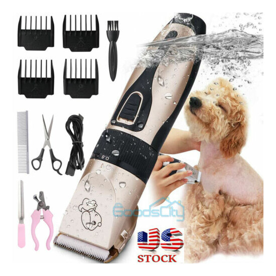 Quiet Pet Dog Cat Clippers Grooming Hair Trimmer Groomer Shaver Razor Clipper image {2}