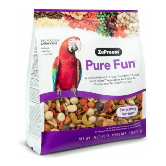ZuPreem Pure Fun Enriching Variety Seed for Large Birds net weight 2 lbs image {1}