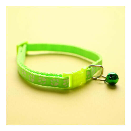 New Cute Bell Collar For Cats Dog Collar Funny Footprint Collars Leads -dr image {5}