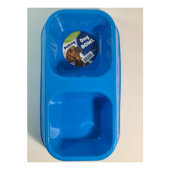  Pet Feeder Double Plastic Bowl Cat Dog Puppy Food Water Dual Dish  image {1}