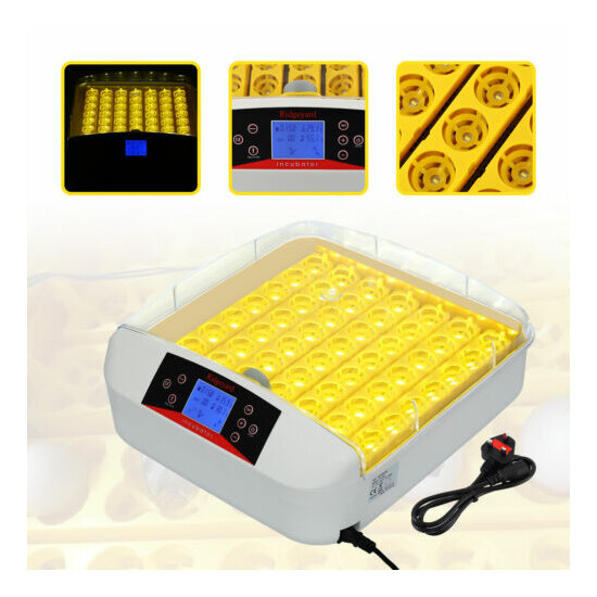 56 Eggs Incubator Hatcher Automatic Turner Poultry Chicken Duck 20°C-40°C image {1}
