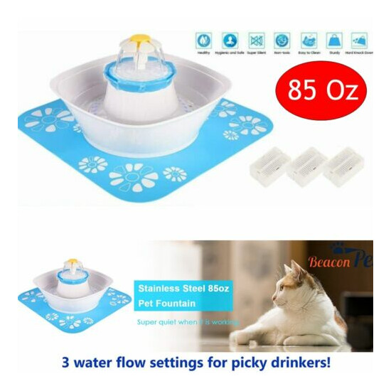 Pet Water Fountain Electric Water Dispenser For Cat Dog Automatic Pet Water Bowl image {2}
