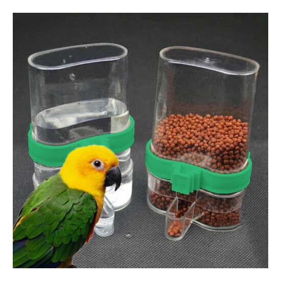 For Pet Acrylic Bird Feeder Automatic & Water Feeder Cage Parrot Cockatiel image {1}