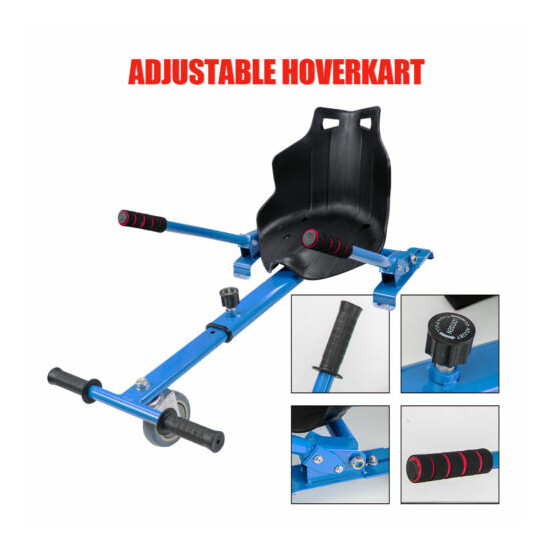 Go Kart Hover kart Adjustable Hover Kart For Electric Scooter Hoverboard Blue Thumb {1}