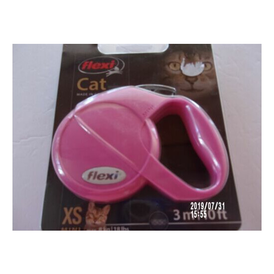 FLEXI Cat Retractable LEASH XS PINK 10 Ft max 18lbs S dog kitten kitty Xsmall image {1}