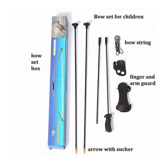 For 5-14 Years Kids Bow Archery Practise With Arm Protector &2X 27" Sucker Arrow Thumb {5}