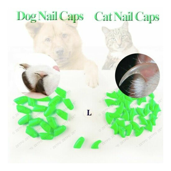 Pet Nail Caps 100pcs/Lot XS/S/M/L Soft Covers Claws Paws Colorful Tips Dogs Cats image {2}