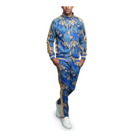 MEN'S Floral Tiger Track Pants & Jacket Jogging Track Suit Set S~5X ST559 image {21}