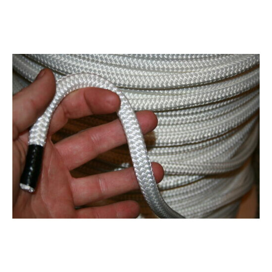 Twin sheave block and tackle 7500Lb pulley system 200 feet 1/2 Double Braid Rope image {12}