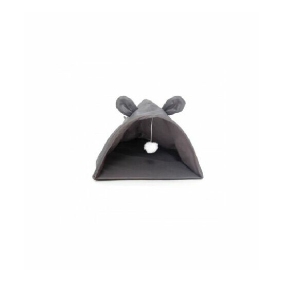 Mouse Shape Cat House with hanging toy for Cats - Extra Excitement - Cozy Fun  image {4}
