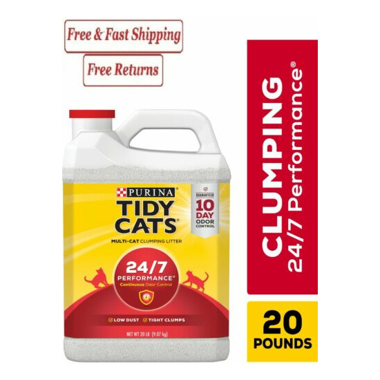 Purina Tidy Cats Clumping Cat Litter, 24/7 Performance Multi Cat Litter, 20 lb. image {1}