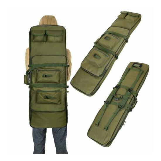 Tactical Double or Single Rifle Case Long Carbine Rang Gun Carry Bag Backpack Thumb {57}