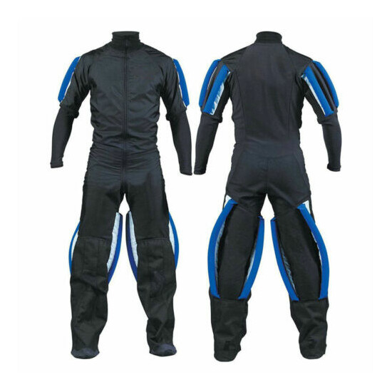 Skydiving jumpsuit Skydrive gripper suit with blue grippers. image {1}