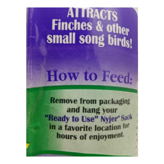 C&S ~Nyjer Sack ~ Hanging Bird Feed For Wild Birds (Only) ~12 Oz  image {2}