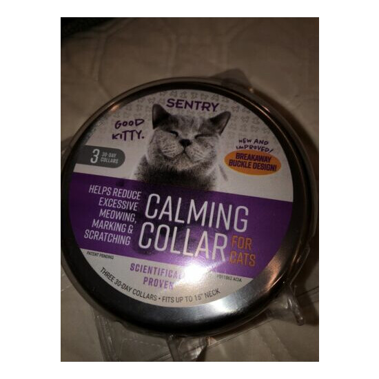 SENTRY PET CARE Calming Collar for Cats 3-Count New Sealed image {1}