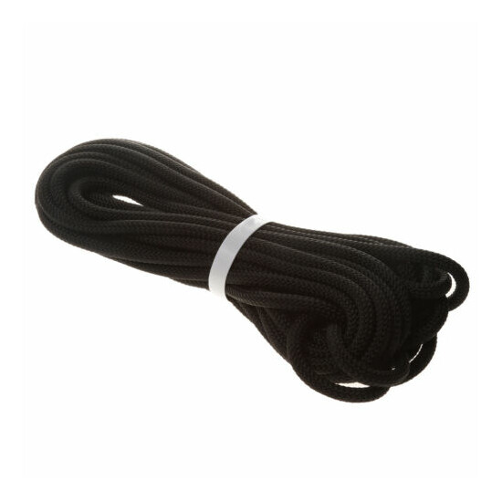8mm 10m Black Safety Static Rappelling Rope For Climbing Abseiling  Thumb {1}