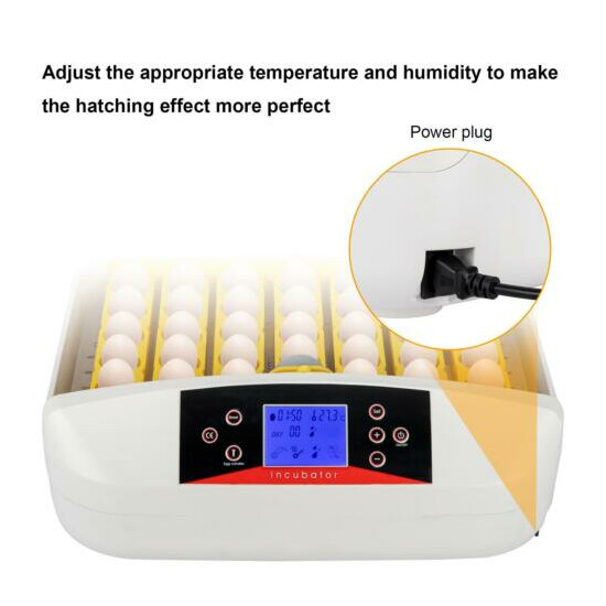42 Eggs Practical Automatic Poultry Incubator with Egg Candler US Standard image {4}