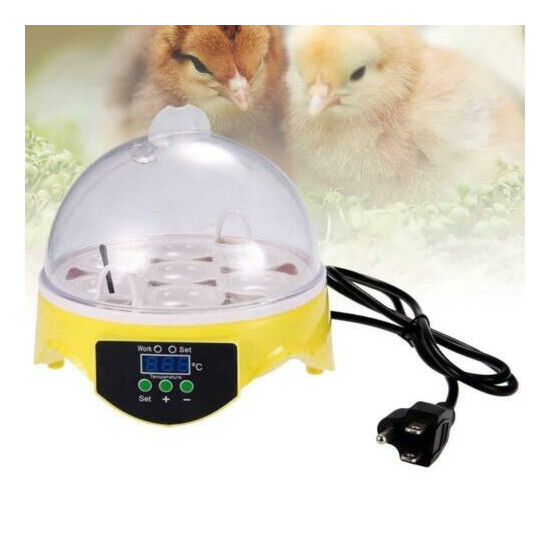 110V Digital 7 Egg Incubator Chicken Hatcher Temperature Control with Light image {1}