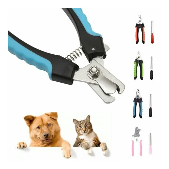 Large Pet Nail Clippers Professional with Safety Guard File for Dog Cat Grooming image {1}