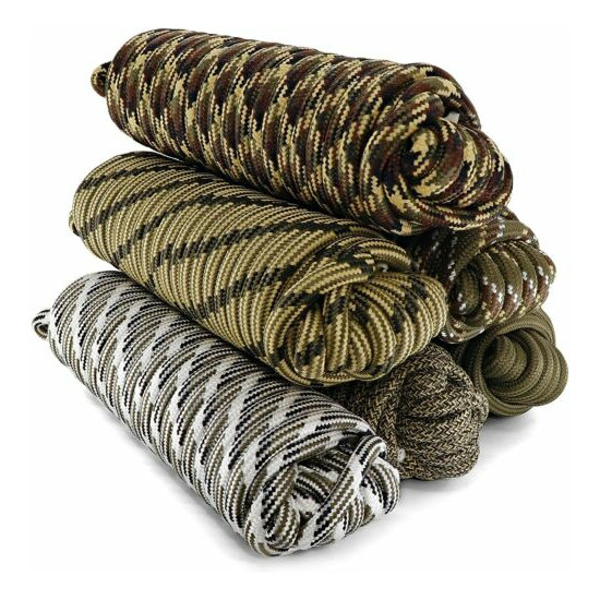 Camouflage Braided Rope 1/4 Inch All Purpose Utility Cord (Random Color) image {1}