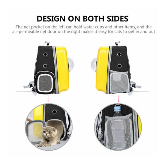 Pet Backpack Carrier with Removable Wheels Small Dog Cat Trolley Bag for Travel image {8}
