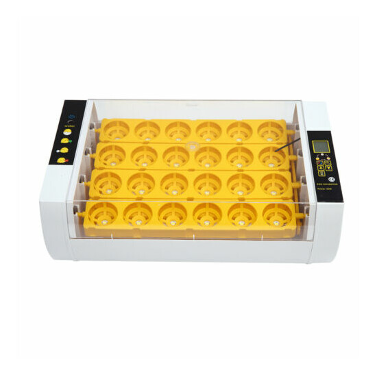 Egg Incubator 24 Egg Fully Automatic Poultry Incubators LED Light Injector image {3}
