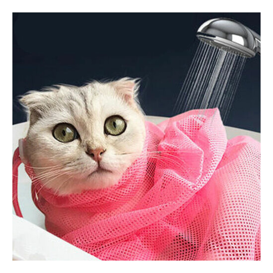 Pet Bath Bag Adjustable Multi-function Polyester Portable Pet Grooming Examing image {1}