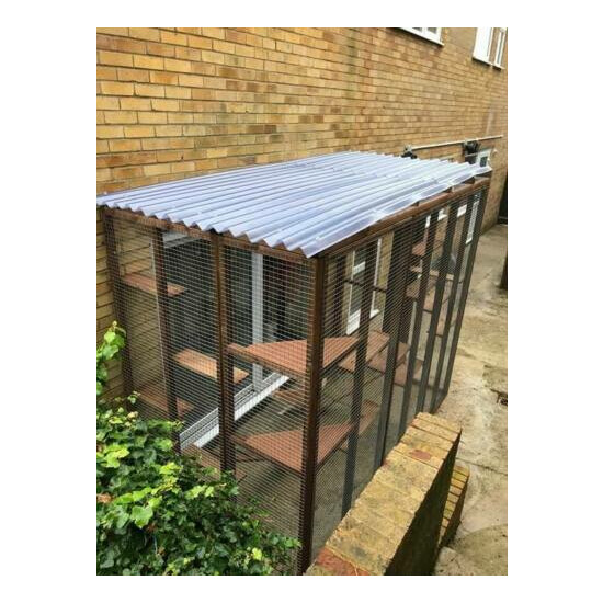 Catio Cat Lean to 8ft x 4ft x 7.5ft Secure Safe Garden Pet Run Accessories 1/2x1 image {1}