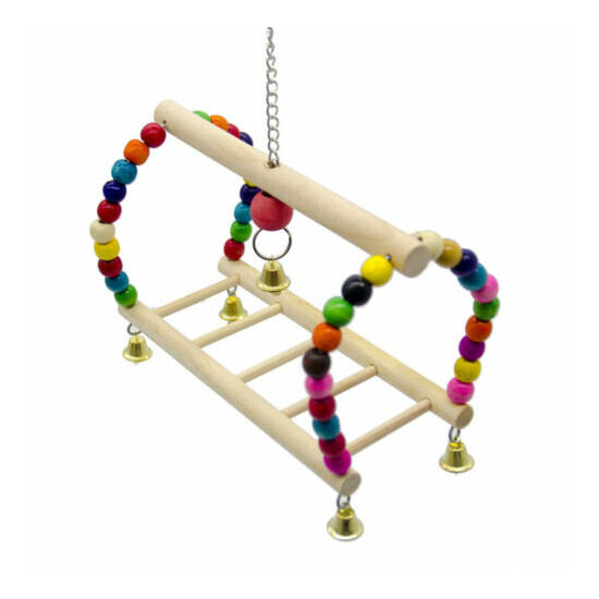1PC Parrot Toy Funny Bridge Wood Beads Creative Cage Accessories for Bird Parrot image {6}