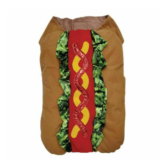 Hot Dog Dress Up Funny Pet Costume Halloween Party Outfit Clothes Sausage Medium image {2}