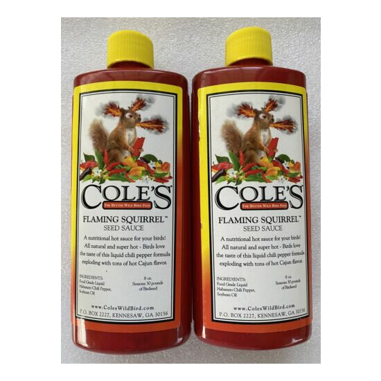 2 Pack Cole's FS08 Flaming Squirrel Seed Sauce 8-Ounce image {1}