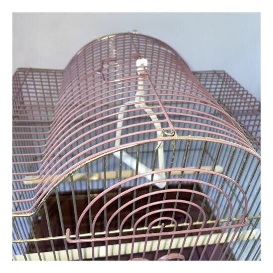 Prevue Wire Bird Cage Pink 17” Height x 13” Wide x 11” Deep. image {3}