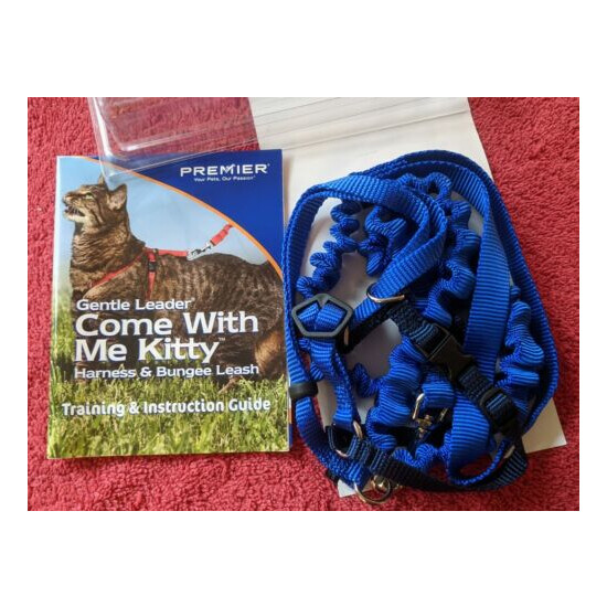 NIOP Come With Me Kitty™ Cat Harness Bungee Leash M Blue Gentle Leader® Premier® image {3}