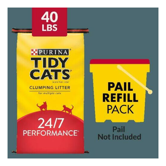 Purina Tidy Cats Clumping Cat Litter, 24/7 Performance Multi Cat Litter - 40 lb. image {2}