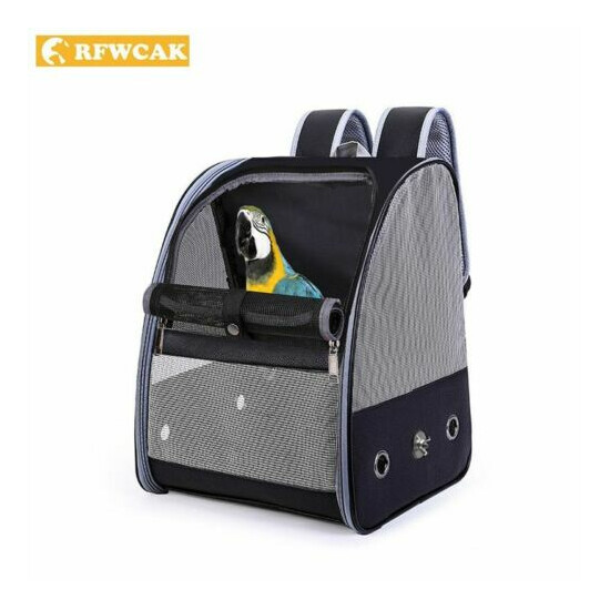 Parrot Backpack With Perch Bird Carrier Cage Travel Portable Breathable Pet  image {2}