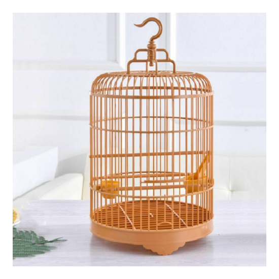 Portable Plastic Bird Cage Thrush Bird Parrot Cage Breathable Bird Cage image {1}