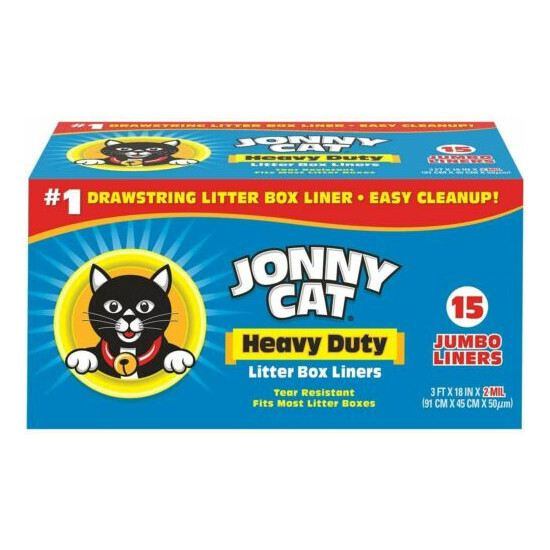 JONNY CAT Jumbo Heavy Duty Tear Resistant Plastic Litter Box Liners 5 & 15 ct ✅ image {3}