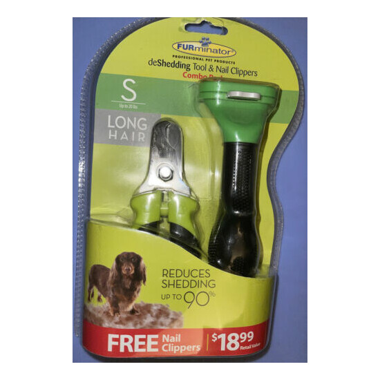 FURminator DeShedding Tool & Nail Clippers Combo Pack, Small Up To 20 lbs image {1}