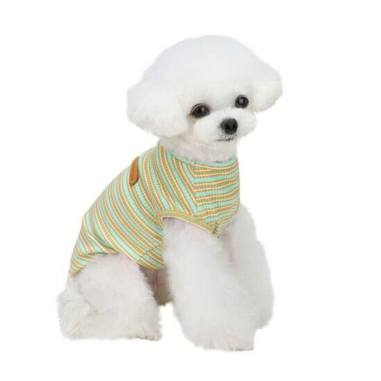 US Cat Dog Striped Clothes Summer Small Medium Dogs Vest Pet T-shirt Clothes image {4}
