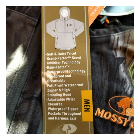 3X 2X XL Mossy Oak Eclipse Tricot Scent Control Waterproof Camo Coat Jacket Wind Thumb {4}