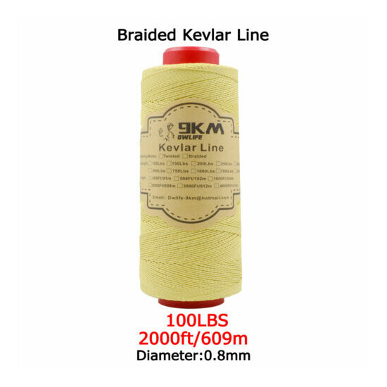 Kevlar Line Rope Braided 40-2000lbs Camping Fishing Assist Cord Made with Kevlar Thumb {11}